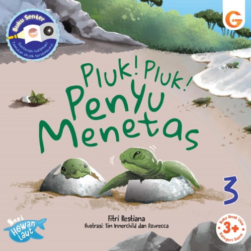 Buku Seri Hewan Laut ; Pluk! Pluk! Penyu Menetas - Gema Insani 100% Original